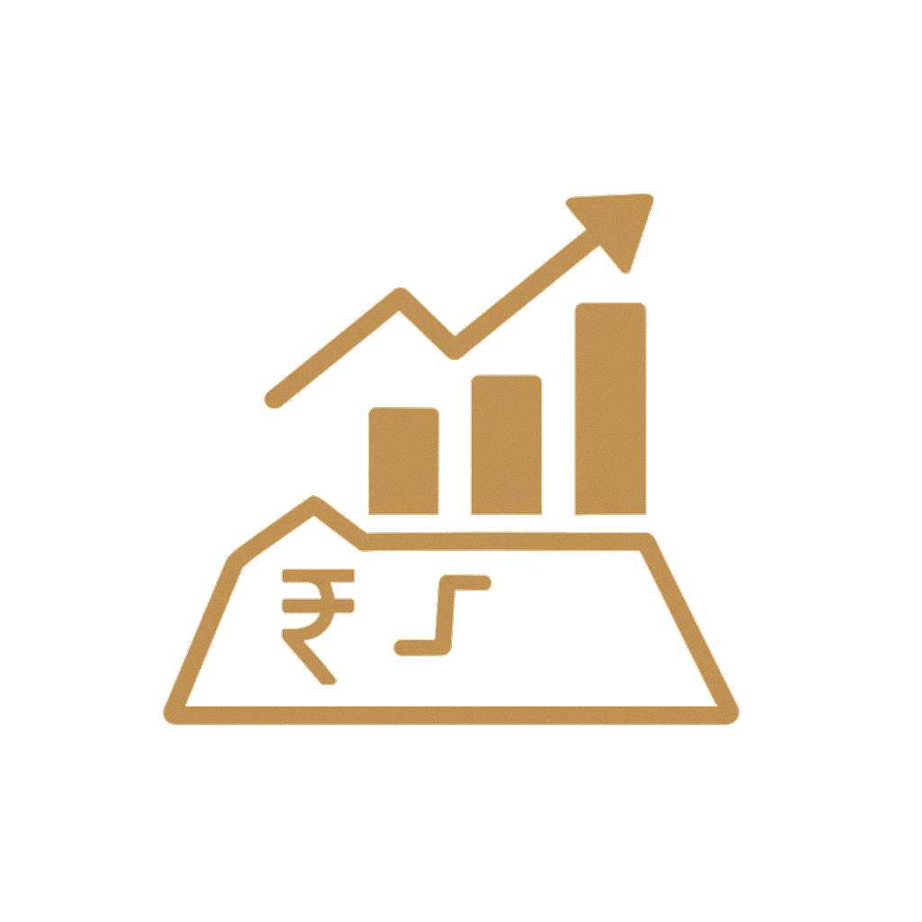 Rupee Growth Icon